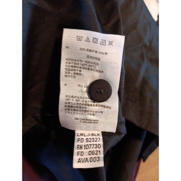 Chef Works Women 2XL Sofia Chef Coat Black LWLJ-BLK Button front Long Sleeve NWT - Picture 4 of 5